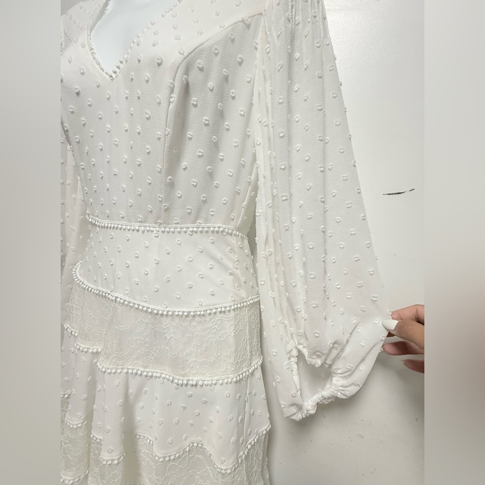 Bardot White Long Sleeve Dress - Picture 4 of 10